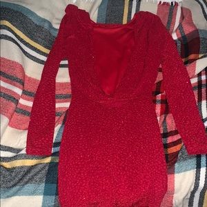 Cowl Backless Mini Dress